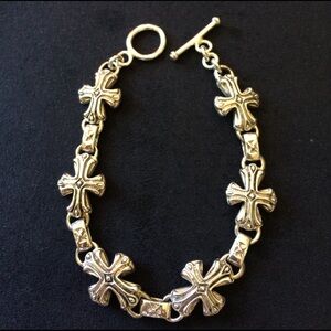 Solid 925 cross bracelet.
